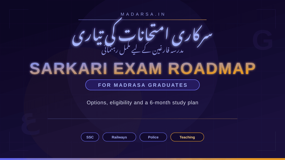 Government Jobs for Madrasa Graduates: Real Options and a 6-Month Study Plan